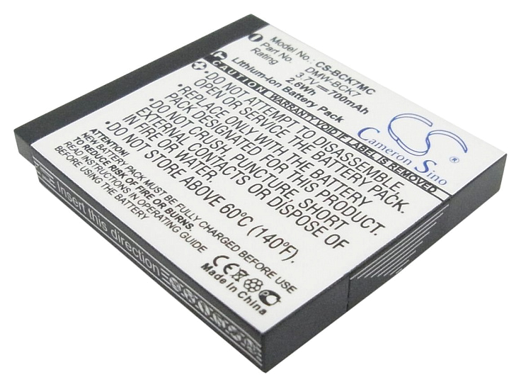 Аккумулятор CameronSino CS-BCK7MC для Panasonic Lumix DMC-FH, FP, FS, FT, FX, S, SZ, TS Series