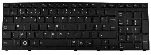 Клавиатура для Toshiba Satellite P750, P755, Black