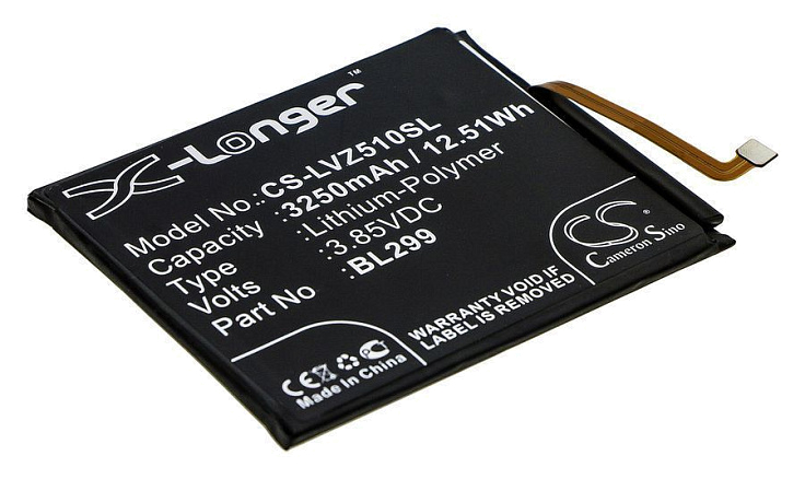 Аккумулятор Cameronsino CS-LVZ510SL для Lenovo Z5s, L78071