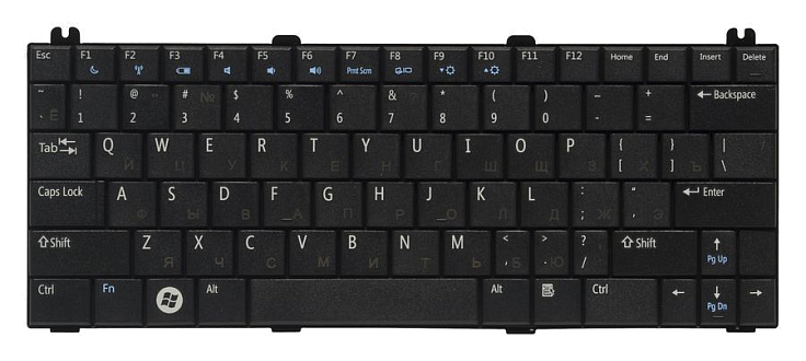 Клавиатура для Dell Inspiron MINI 12, 1210 RU, Black