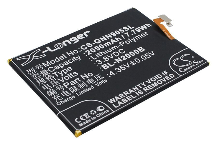 Аккумулятор CameronSino CS-GNN905SL для Fly IQ4516 Tornado Slim Octa