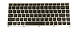 Клавиатура для Lenovo IdeaPad U460 US, Gold Frame, Black Key