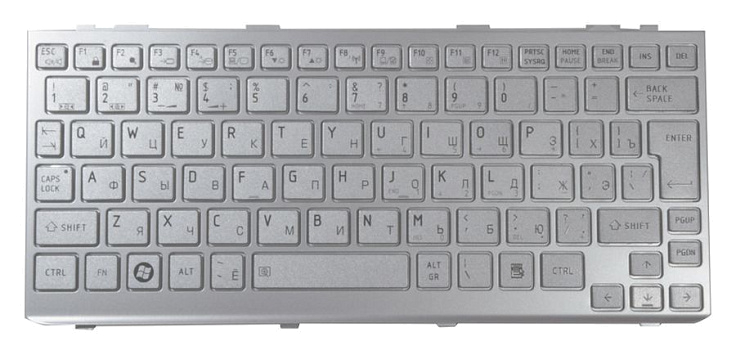 Клавиатура для Toshiba Satellite T210 RU, Silver