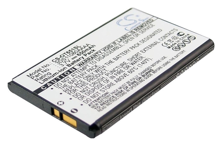 Аккумулятор CameronSino CS-OT651SL для Alcatel 3DS10744AAAA, 3DS11080AAAA