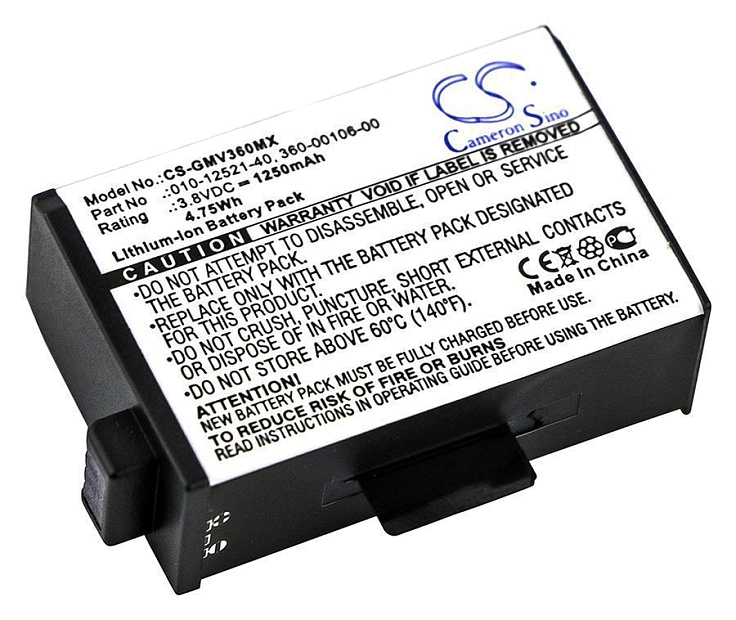 Аккумулятор CameronSino CS-GMV360MX для Garmin Virb 360, 1250mAh