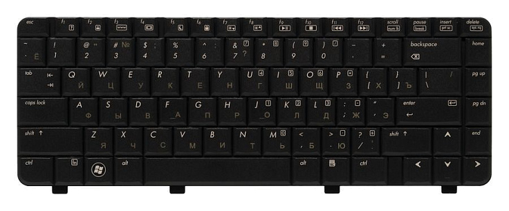 Клавиатура для HP Compaq Presario CQ40, CQ45 RU, Black