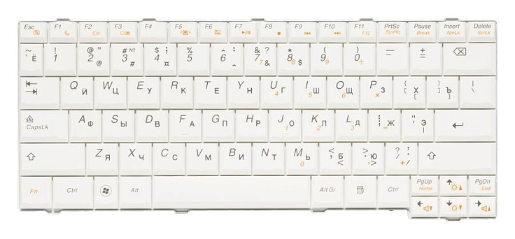 Клавиатура для Lenovo IdeaPad S12 RU, White
