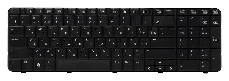 Клавиатура для HP Compaq Presario CQ70 RU, Black