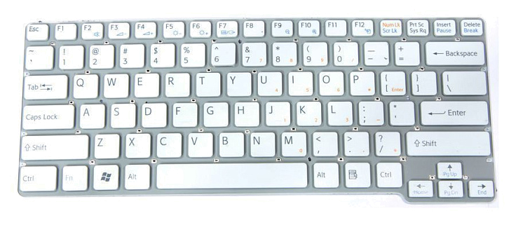 Клавиатура для Sony VGN-CW US, White